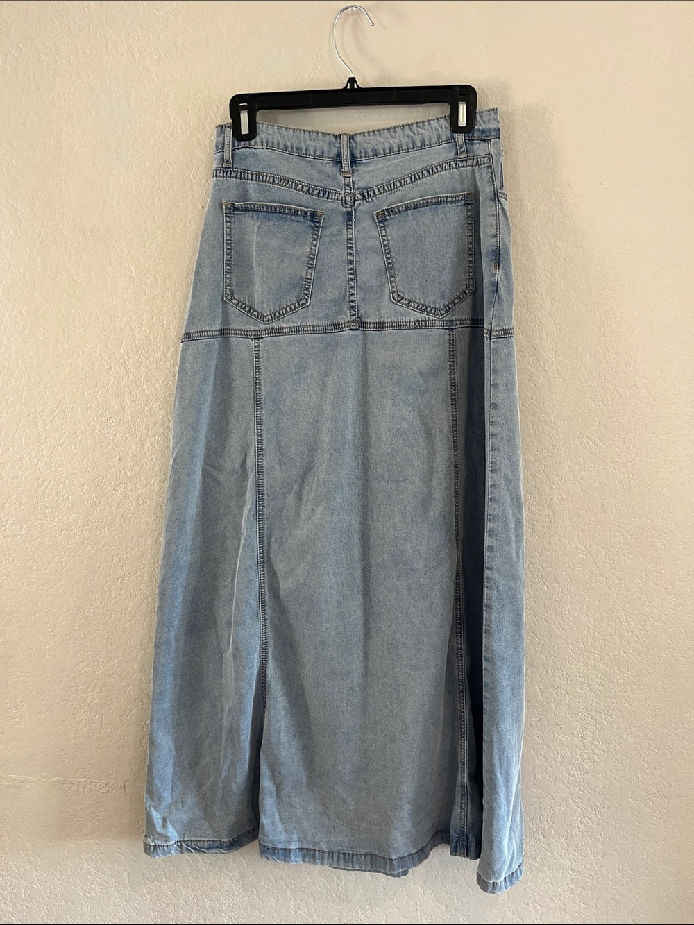 Light Blue Denim Maxi Skirt - Easel - Picture 3 of 5